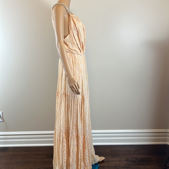 Sabina Musayev V-Neck Lorelai Silk Open Back Maxi Dress - Picture 8 of 12